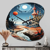Surrealism Dalis Wonderland - Asymmetric Metal Wall Clock
