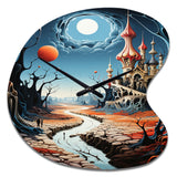 Surrealism Dalis Wonderland - Asymmetric Metal Wall Clock