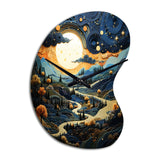 Surrealism Dreamscapes River II - Asymmetric Metal Wall Clock