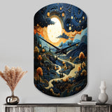 Surrealism Dreamscapes River II - Asymmetric Metal Wall Clock