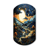 Surrealism Dreamscapes River II - Asymmetric Metal Wall Clock