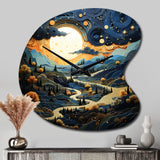 Surrealism Dreamscapes River II - Asymmetric Metal Wall Clock