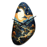 Surrealism Dreamscapes River II - Asymmetric Metal Wall Clock