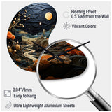 Surrealism Dreamscapes A Surrealist - Asymmetric Metal Wall Clock