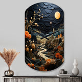 Surrealism Dreamscapes A Surrealist - Asymmetric Metal Wall Clock