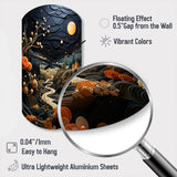 Surrealism Dreamscapes A Surrealist - Asymmetric Metal Wall Clock