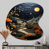 Surrealism Dreamscapes A Surrealist - Asymmetric Metal Wall Clock