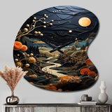 Surrealism Dreamscapes A Surrealist - Asymmetric Metal Wall Clock