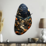 Surrealism Dreamscapes A Surrealist - Asymmetric Metal Wall Clock