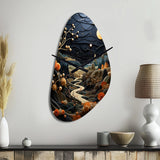 Surrealism Dreamscapes A Surrealist - Asymmetric Metal Wall Clock