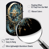Symbols Crescent Moon And Stars - Asymmetric Metal Wall Clock