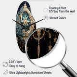 Symbols Crescent Moon And - Asymmetric Metal Wall Clock