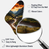 Texas Sunset Ultra-Wide Angle Landscape II - Asymmetric Metal Wall Clock
