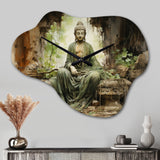 Thailand Ancient Buddha Ruins - Asymmetric Metal Wall Clock
