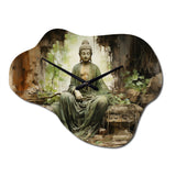 Thailand Ancient Buddha Ruins - Asymmetric Metal Wall Clock