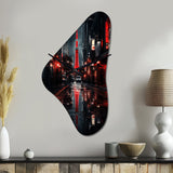 Tokyo Beautiful Cityscape I - Asymmetric Metal Wall Clock