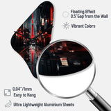 Tokyo Beautiful Cityscape I - Asymmetric Metal Wall Clock
