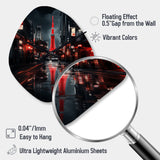 Tokyo Beautiful Cityscape I - Asymmetric Metal Wall Clock