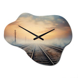 Train Transcendent Tracks - Asymmetric Metal Wall Clock