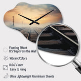 Train Transcendent Tracks - Asymmetric Metal Wall Clock
