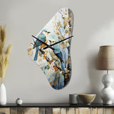 Birds On American Basswood Tree Bird - Asymmetric Metal Wall Clock