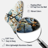 Birds On American Basswood Tree Bird - Asymmetric Metal Wall Clock
