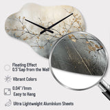Tree Monochrome Ethereal Reverie I - Asymmetric Metal Wall Clock