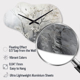 Grey Tree Monochrome Reverie - Asymmetric Metal Wall Clock