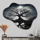 The Contrast Tree Monochrome II - Asymmetric Metal Wall Clock