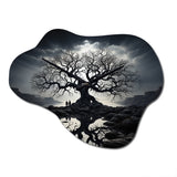 The Contrast Tree Monochrome II - Asymmetric Metal Wall Clock