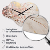 Cherry Blossom Tree Whispers Of Pink - Asymmetric Metal Wall Clock