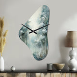Pine Tree Enchanted Forest I - Asymmetric Metal Wall Clock