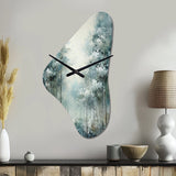 Pine Tree Enchanted Forest I - Asymmetric Metal Wall Clock