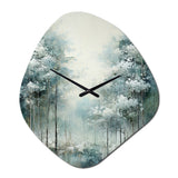 Pine Tree Enchanted Forest I - Asymmetric Metal Wall Clock