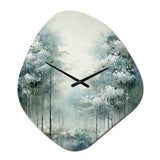 Pine Tree Enchanted Forest I - Asymmetric Metal Wall Clock
