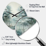 Pine Tree Enchanted Forest I - Asymmetric Metal Wall Clock