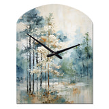 Pine Tree Enchanted Forest II - Asymmetric Metal Wall Clock