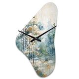 Pine Tree Enchanted Forest II - Asymmetric Metal Wall Clock