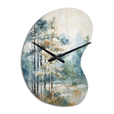 Pine Tree Enchanted Forest II - Asymmetric Metal Wall Clock
