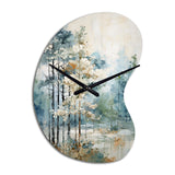 Pine Tree Enchanted Forest II - Asymmetric Metal Wall Clock