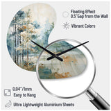 Pine Tree Enchanted Forest II - Asymmetric Metal Wall Clock