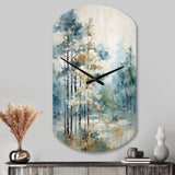 Pine Tree Enchanted Forest II - Asymmetric Metal Wall Clock