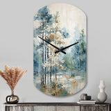 Pine Tree Enchanted Forest II - Asymmetric Metal Wall Clock