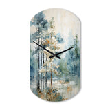 Pine Tree Enchanted Forest II - Asymmetric Metal Wall Clock