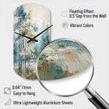 Pine Tree Enchanted Forest II - Asymmetric Metal Wall Clock