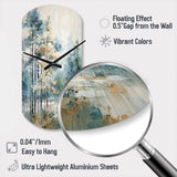 Pine Tree Enchanted Forest II - Asymmetric Metal Wall Clock