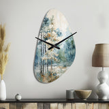Pine Tree Enchanted Forest II - Asymmetric Metal Wall Clock