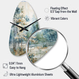 Pine Tree Enchanted Forest II - Asymmetric Metal Wall Clock