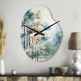 Pine Tree Enchanted Forest II - Asymmetric Metal Wall Clock
