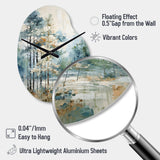 Pine Tree Enchanted Forest II - Asymmetric Metal Wall Clock